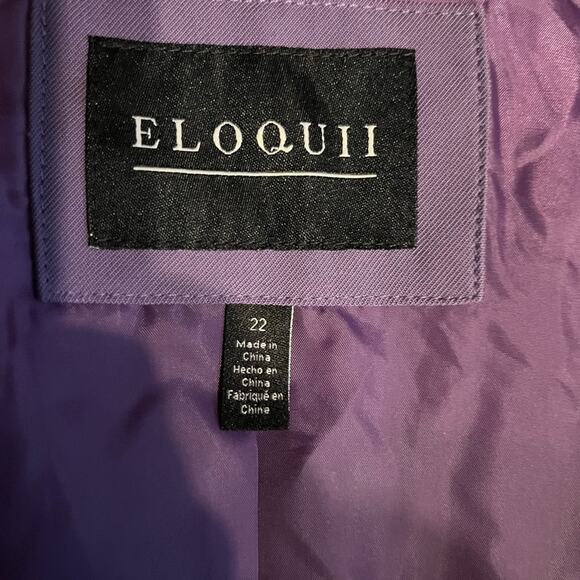 Eloquii Purple Two Button Corpcore Office Blazer Womens Size 22 NWT Ladylike - Picture 7 of 9